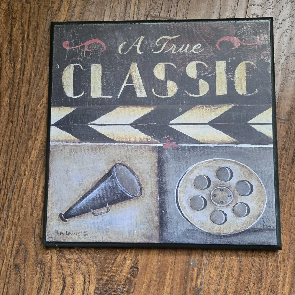 Movie Film Wall Decor - Black Grey Set 2 Size 13